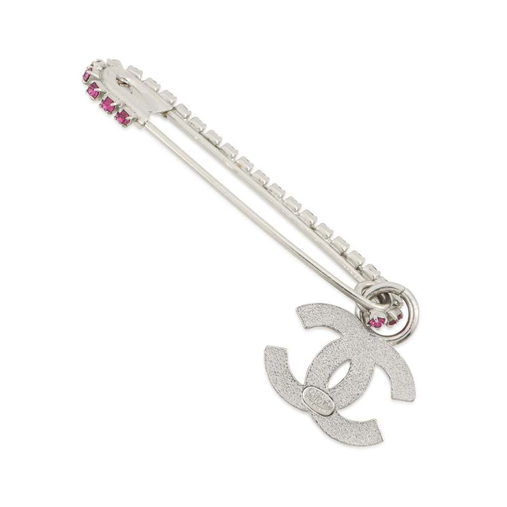 CHANEL Authentic Pink Logo Brooch - Picture 3 of 8
